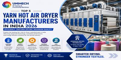 Top 5 Yarn Hot Air Dryer Manufacturers in India 2026