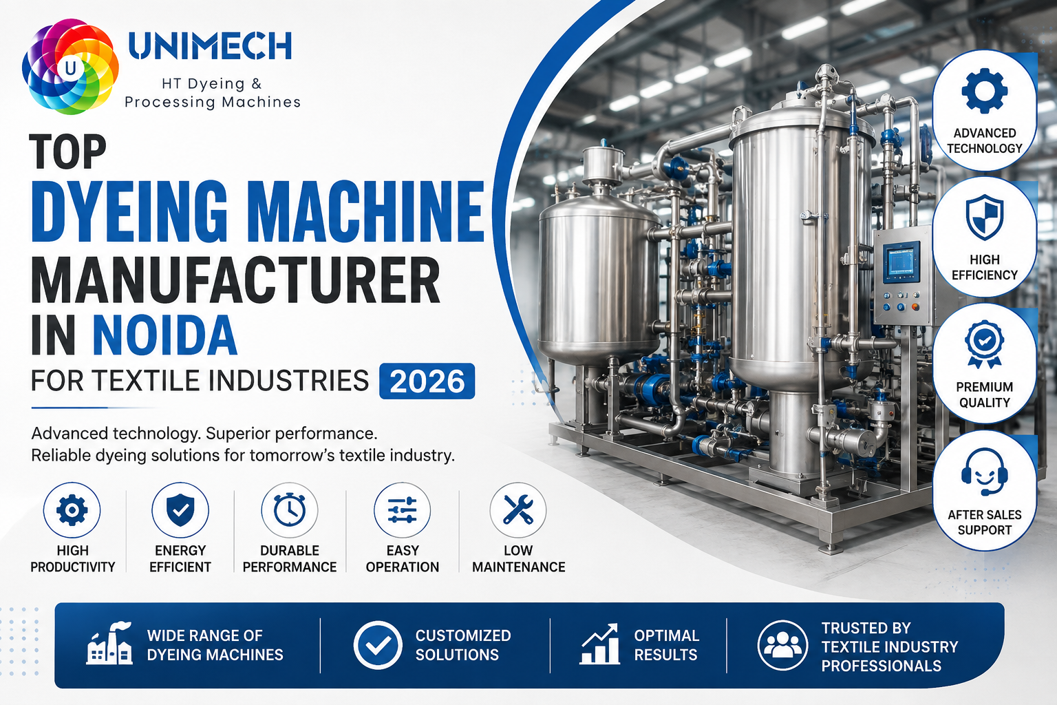 Top Dyeing Machine Manufacturer In Noida for Textile Industries 2026